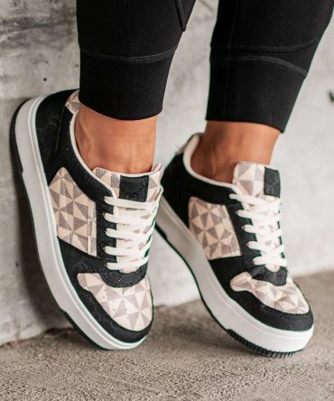 School Yard Style Colorblock Platform Sneakers (Black/Multi) ?? NanaMacs