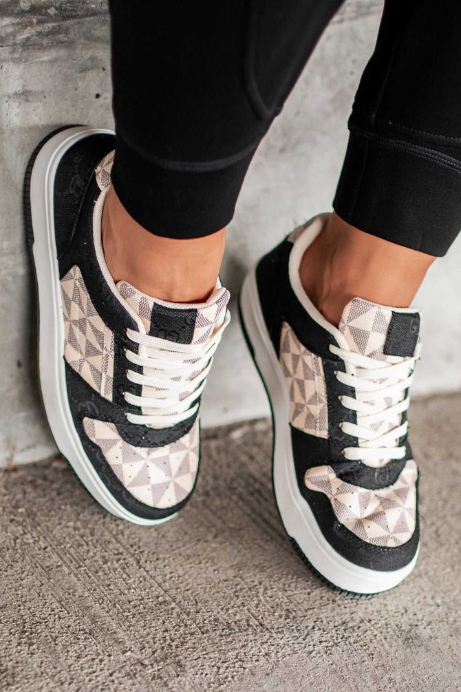 School Yard Style Colorblock Platform Sneakers (Black/Multi) ?? NanaMacs - Image 2