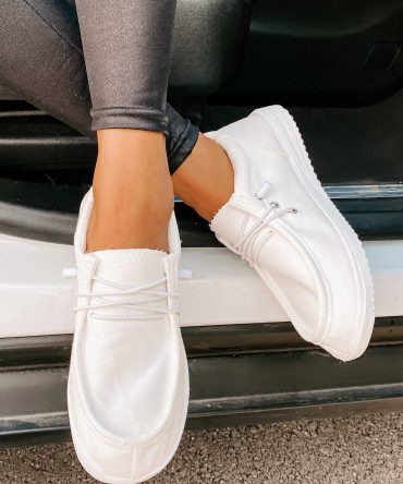 Routine Check Canvas Slip-On Sneakers (White) ?? NanaMacs
