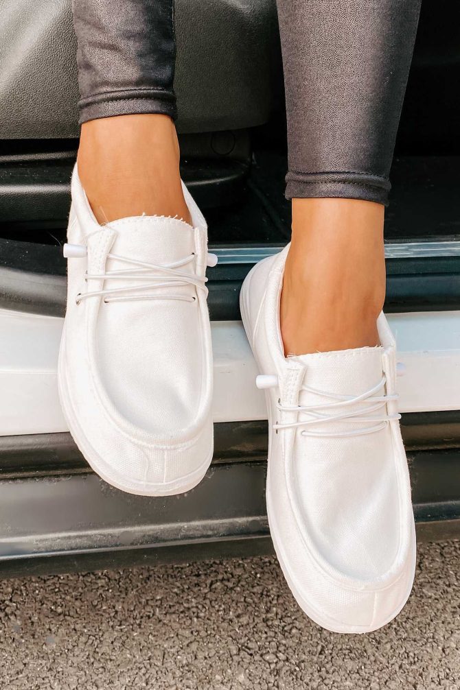 Routine Check Canvas Slip-On Sneakers (White) ?? NanaMacs - Image 3
