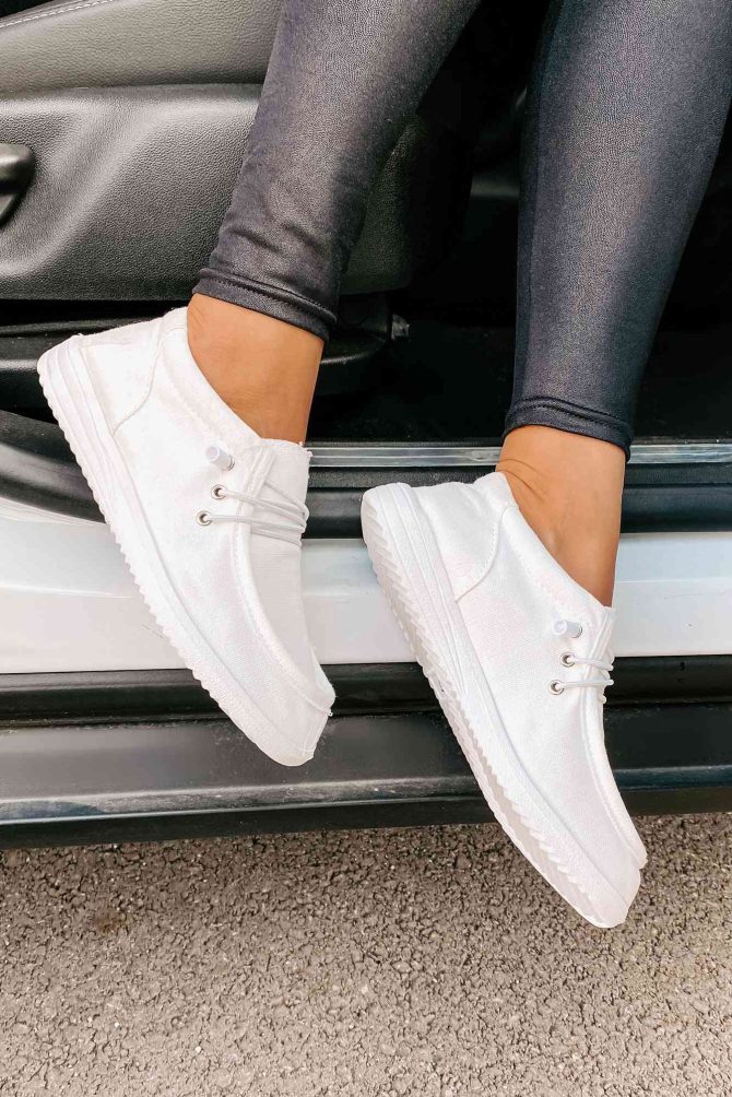 Routine Check Canvas Slip-On Sneakers (White) ?? NanaMacs - Image 2