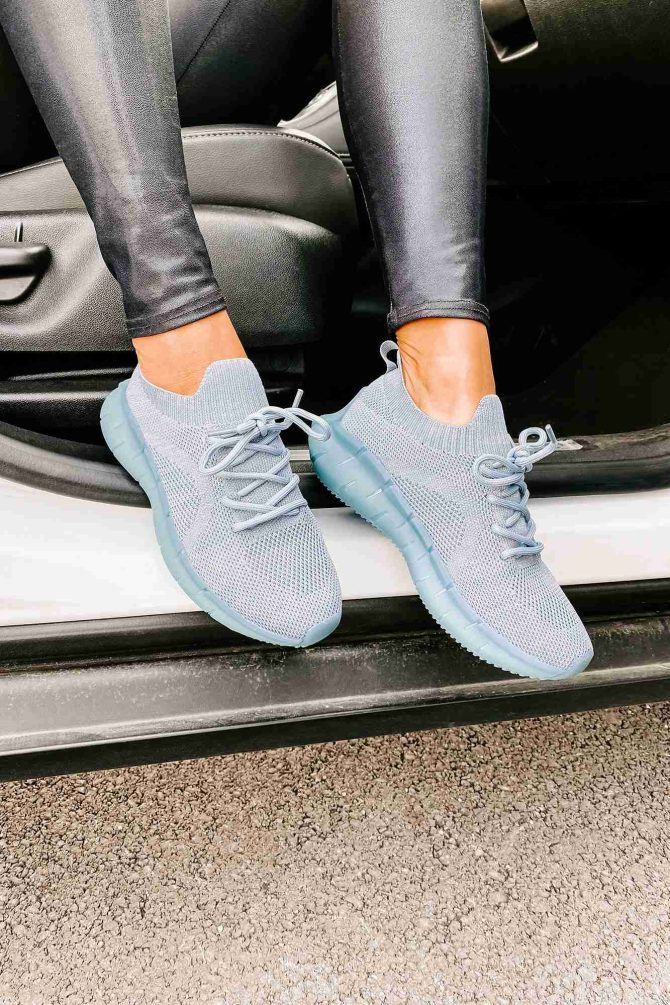 Motivated To Move Sock Knit Sneakers (Blue) ?? NanaMacs - Image 2
