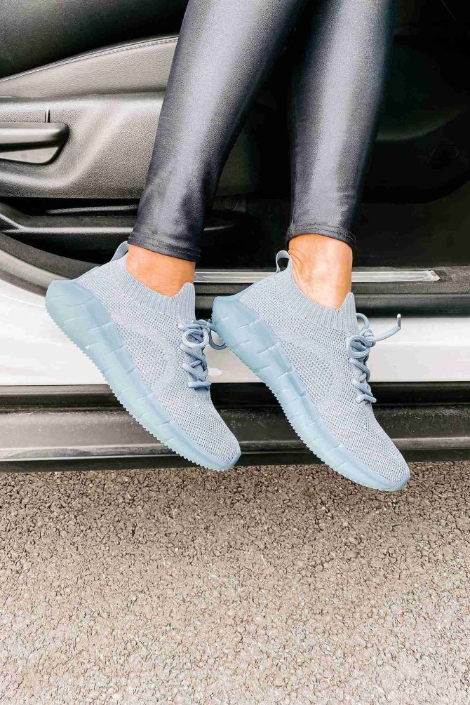 Motivated To Move Sock Knit Sneakers (Blue) ?? NanaMacs - Image 3
