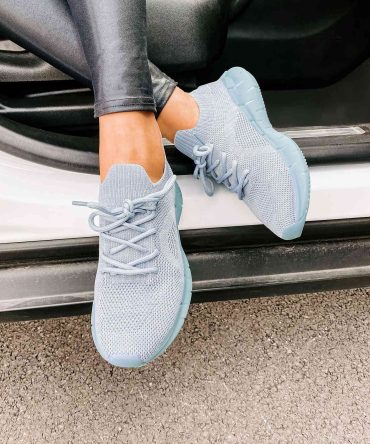 Motivated To Move Sock Knit Sneakers (Blue) ?? NanaMacs