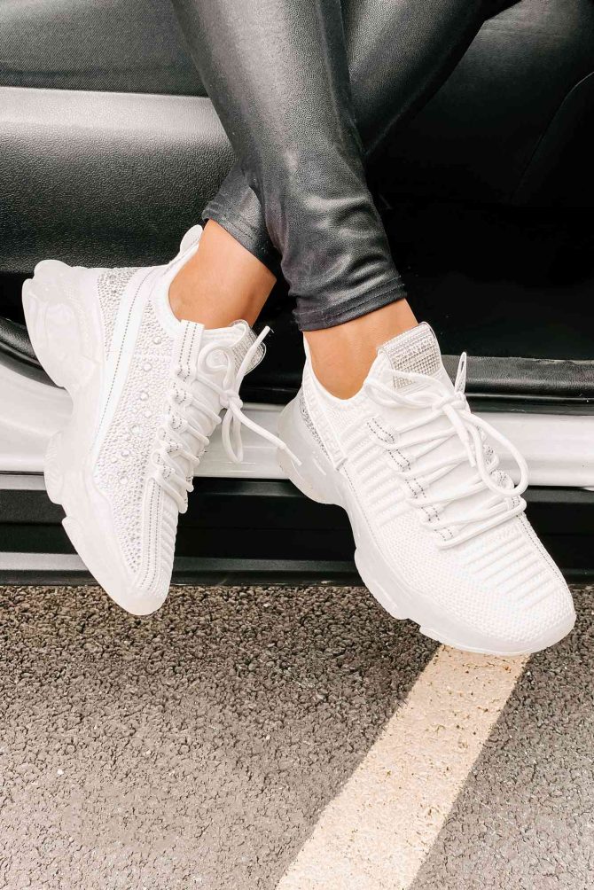Raise The Bar Steve Madden Chunky Rhinestone Sneakers (White Multi) ?? NanaMacs - Image 2