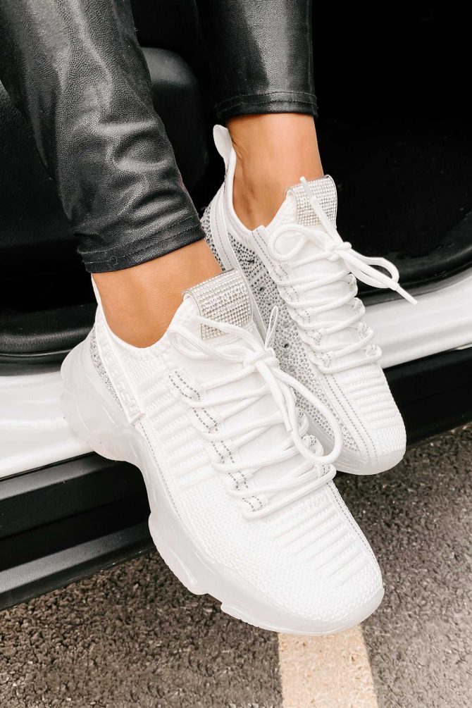 Raise The Bar Steve Madden Chunky Rhinestone Sneakers (White Multi) ?? NanaMacs - Image 4