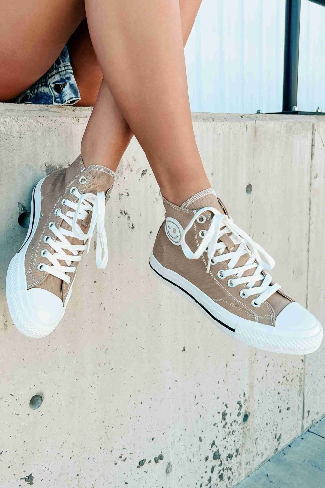 See For Yourself High-Top Canvas Sneakers (Mocha) ?? NanaMacs - Image 4