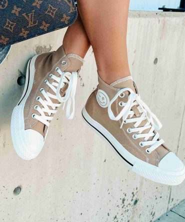 See For Yourself High-Top Canvas Sneakers (Mocha) ?? NanaMacs