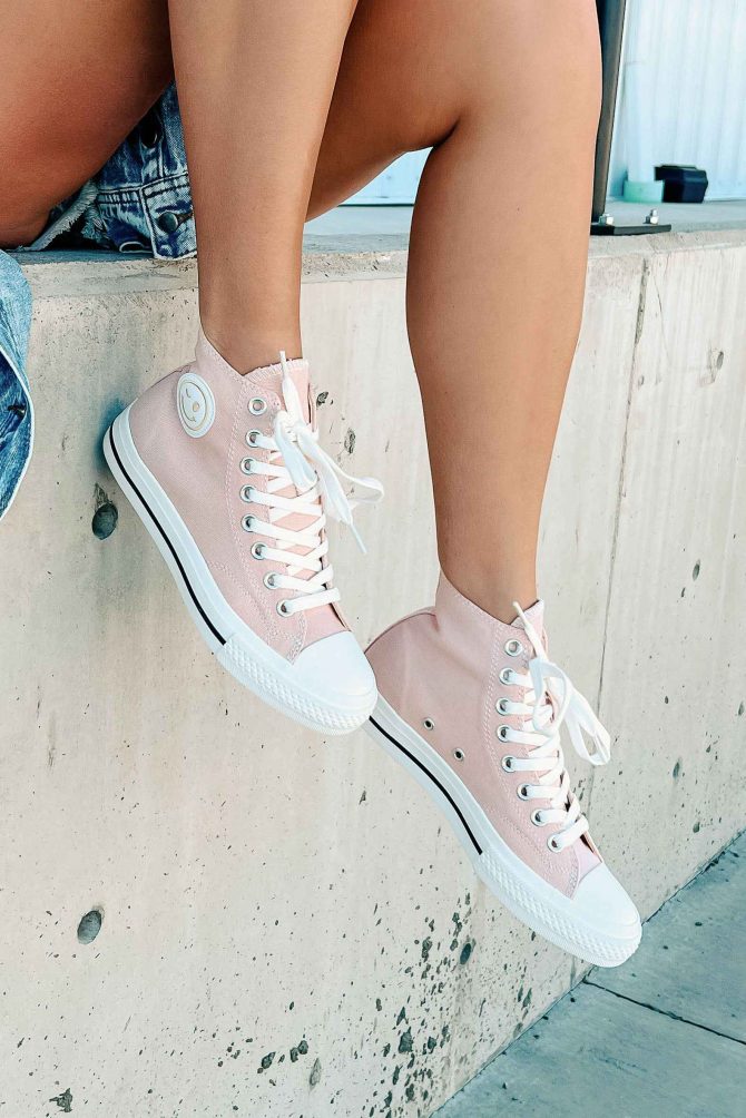 See For Yourself High-Top Canvas Sneakers (Blush) ?? NanaMacs - Image 3