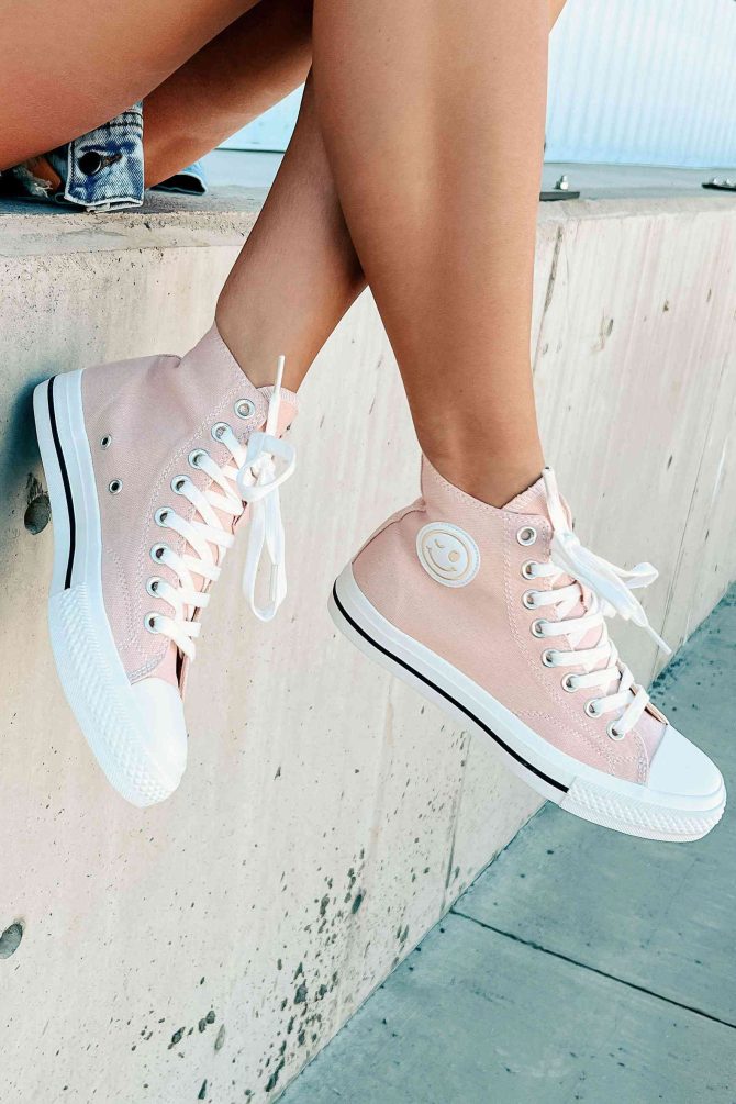 See For Yourself High-Top Canvas Sneakers (Blush) ?? NanaMacs - Image 2