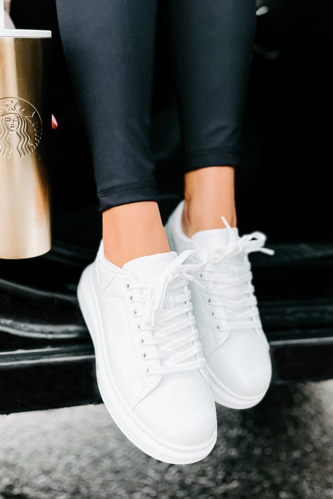 Sidewalk Strut Platform Sneaker (White) ?? NanaMacs - Image 2