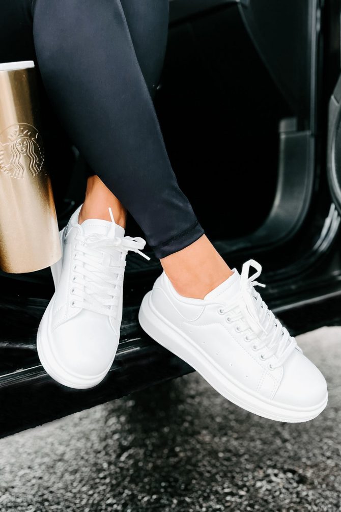 Sidewalk Strut Platform Sneaker (White) ?? NanaMacs