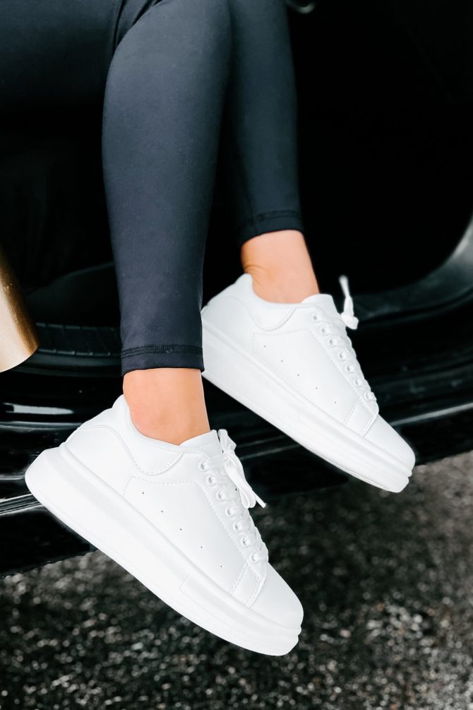 Sidewalk Strut Platform Sneaker (White) ?? NanaMacs - Image 3