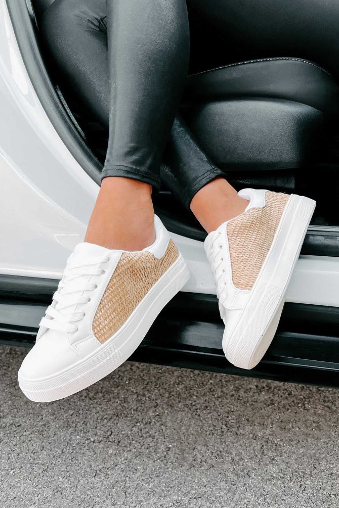 Island Casual Woven Straw Sneakers (Light Tan Rafia/White) ?? NanaMacs - Image 4