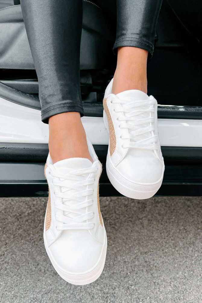 Island Casual Woven Straw Sneakers (Light Tan Rafia/White) ?? NanaMacs - Image 3
