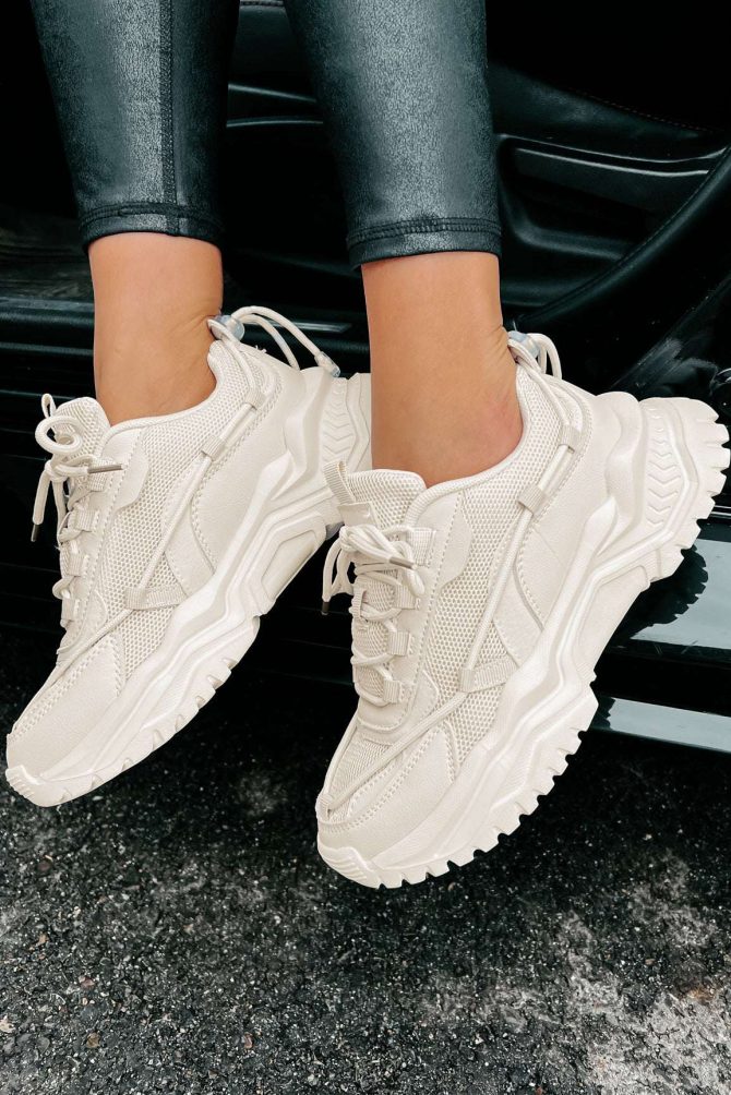 Talk Me Up Chunky Dad Sneakers (Beige) ?? NanaMacs - Image 3