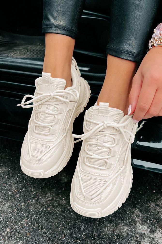 Talk Me Up Chunky Dad Sneakers (Beige) ?? NanaMacs - Image 2